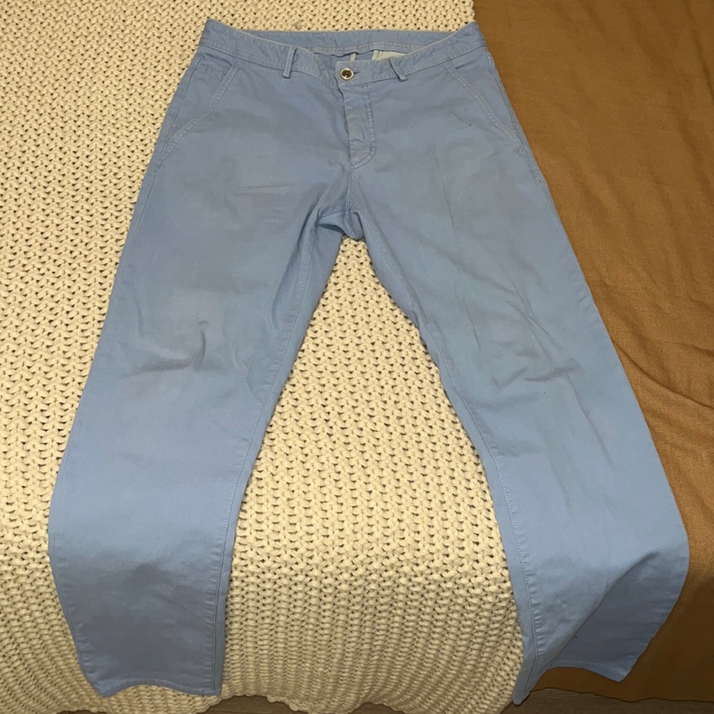 Massimo Dutti Slim Fit Micro-Textured Trousers